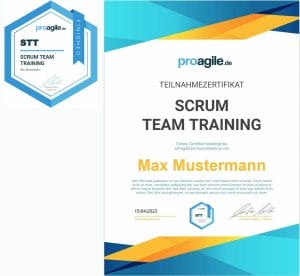 Scrum Team Training Zertifikat -